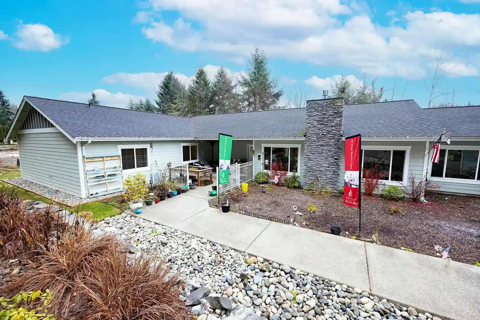 caring arms adult family home's entrance