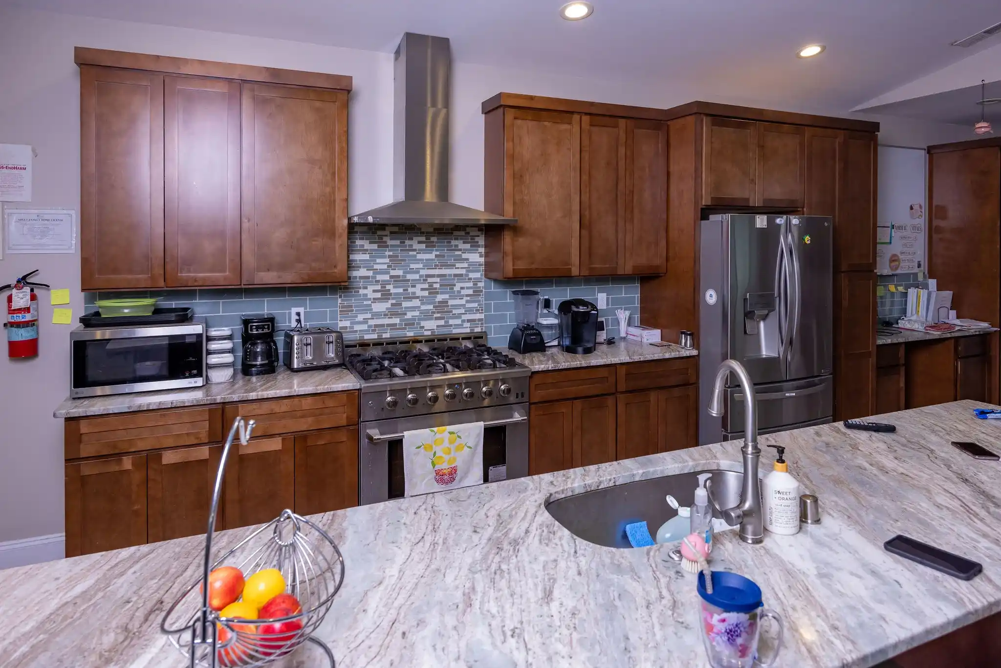 kitchen area for fresh meals preparation