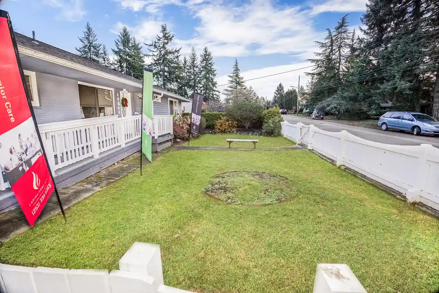 Common outside area for residents to enjoy quality time at Des Moines Senior Care Home