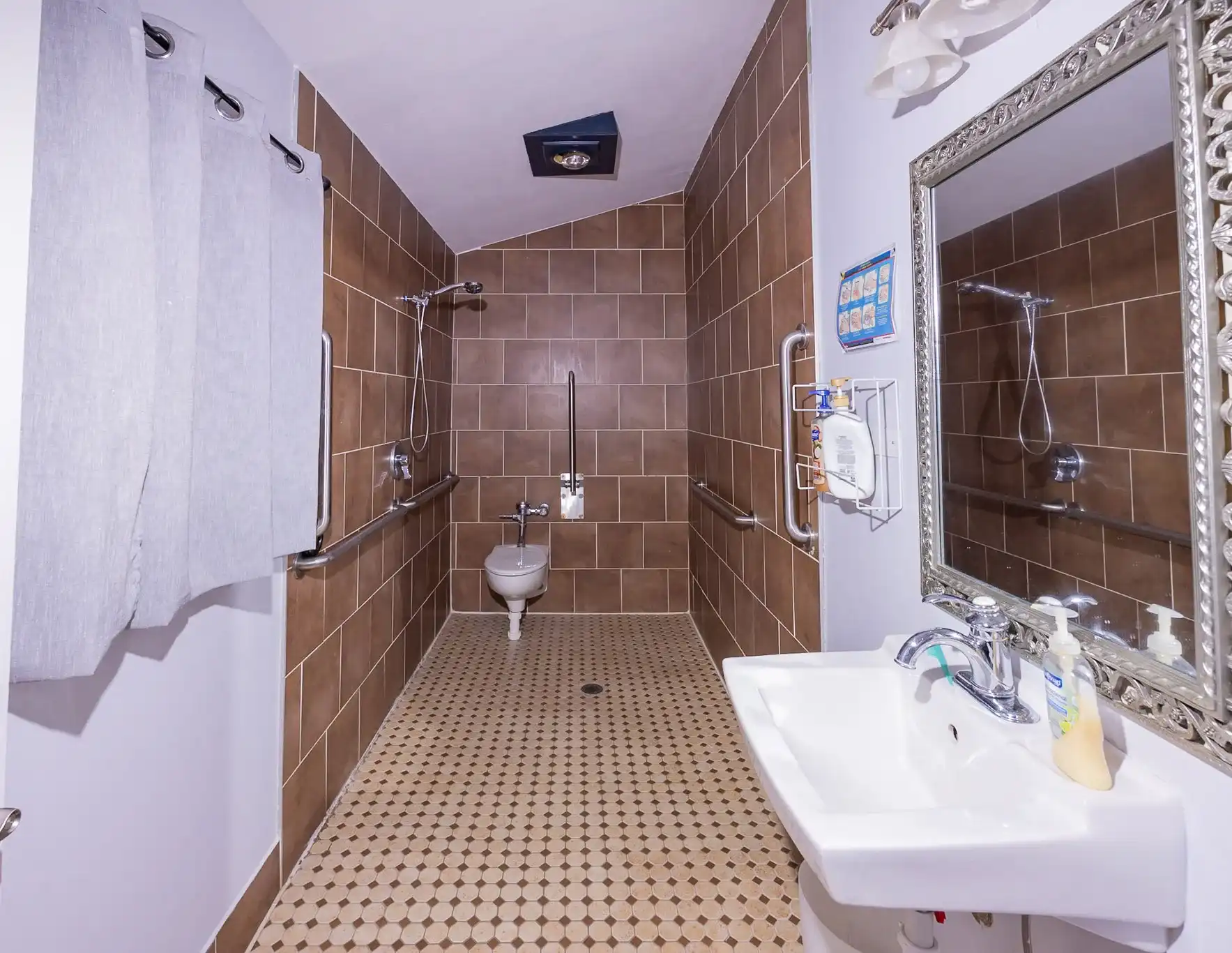 clean and hygienic washroom and toilet area