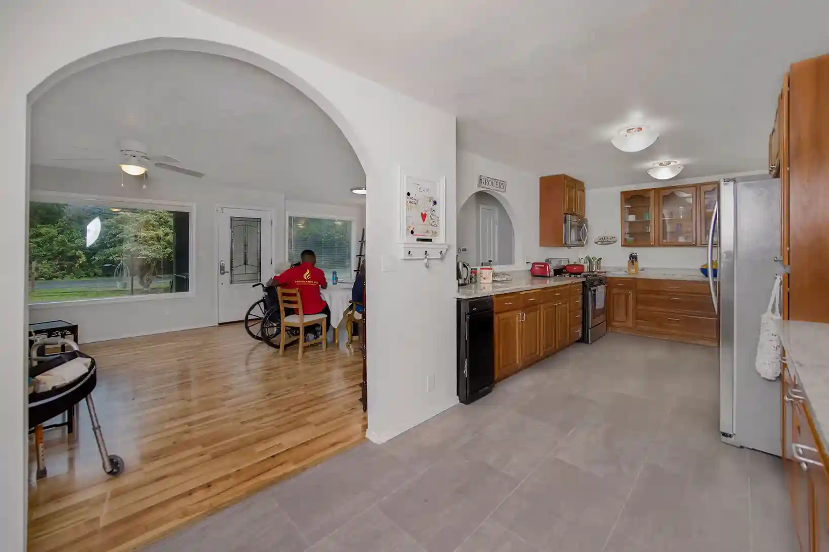 kitchen area of assisted living home in puyallup