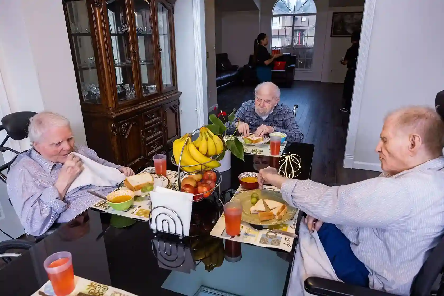 healthy food at senior living community of Caring arms in Kent WA