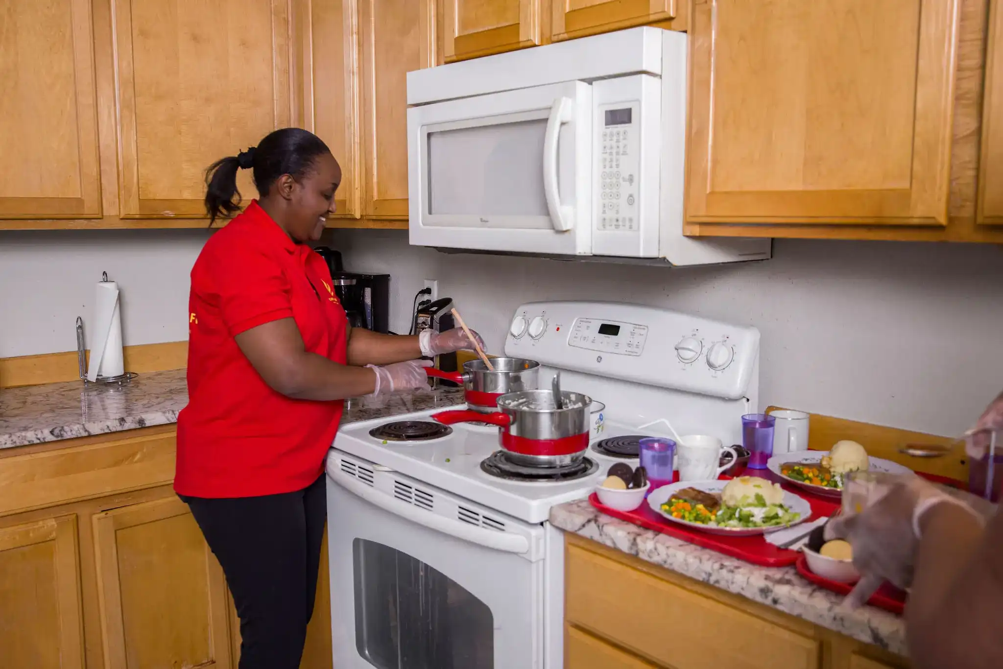 meal preparation at caring Arms of Federal Way