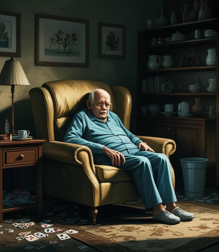 depressed senior living alone in their home independently without much help and facilities