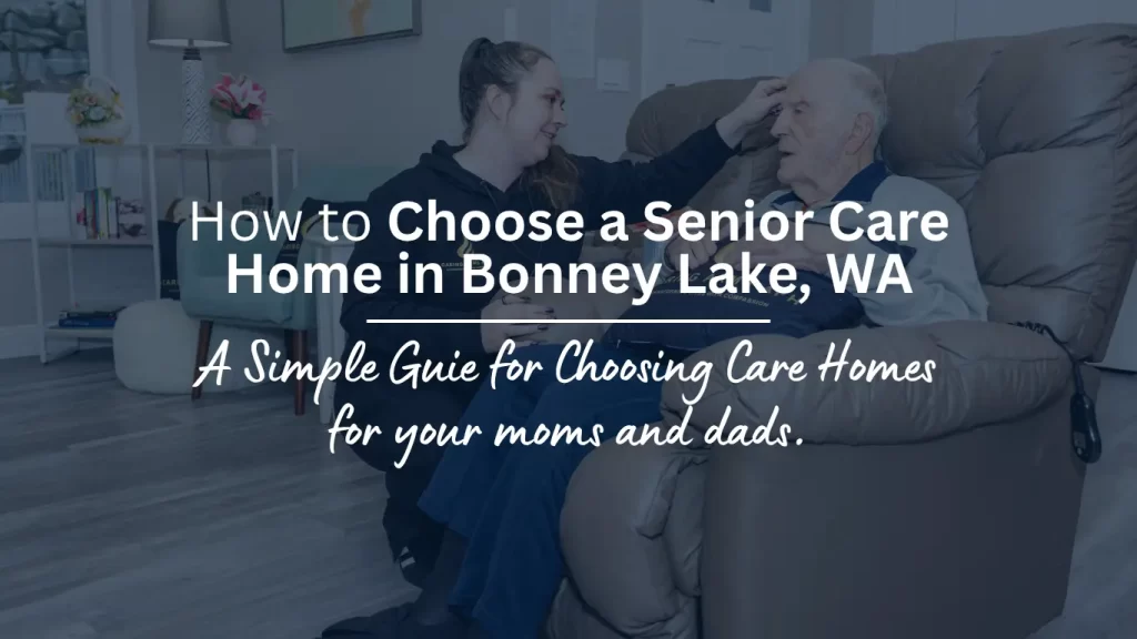senor dad getting professional care at bonney lake senor living facility