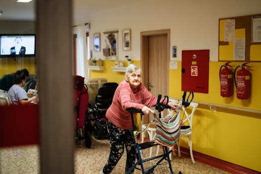 confused senior in a nursing hospital